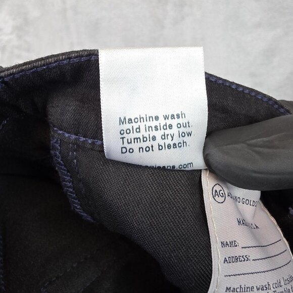 AG Adriano Goldschmied Jeans Womens 26R Blue Coated Stevie Ankle Slim Straight - Picture 15 of 15